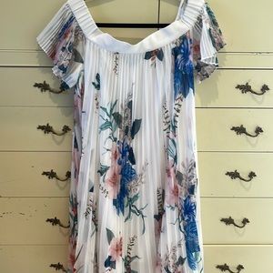 Floral Pleated New TED Baker High Low Dress